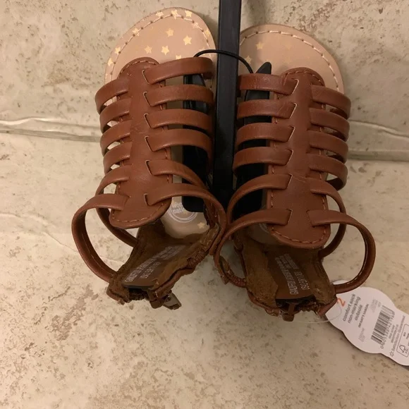 wonder nation Shoes Cognac Infant Girls Gladiator Sandals Size